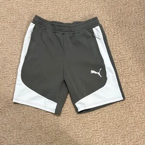 Puma Men's Athletic Shorts in Charcoal and White